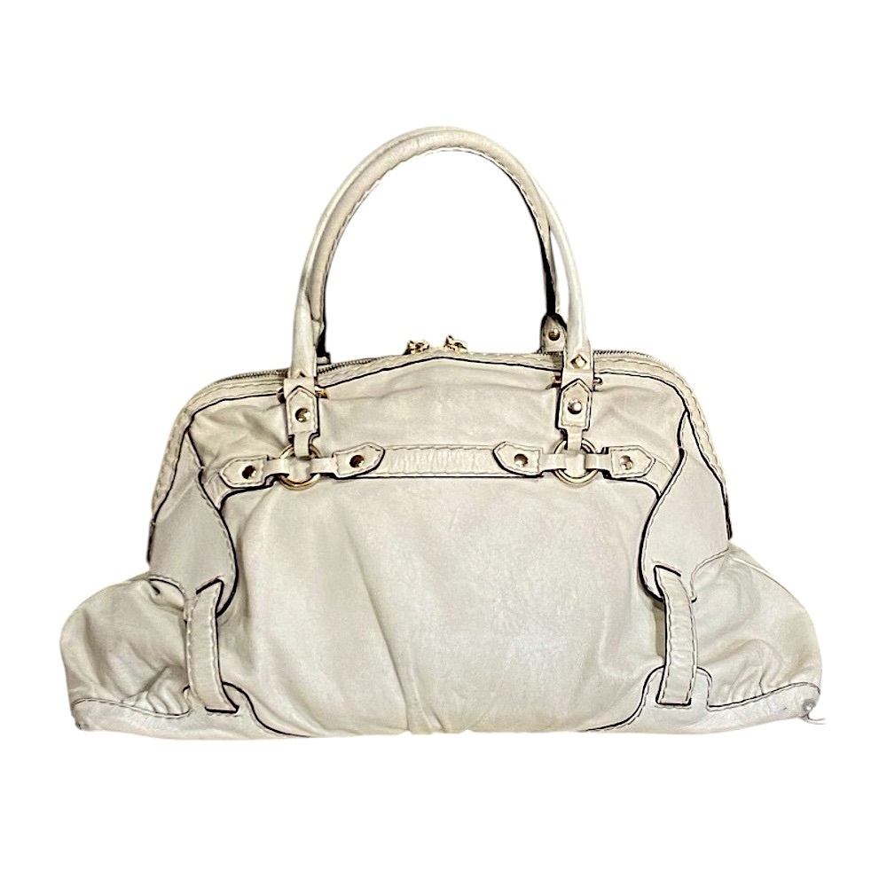 Gucci • Ivory Leather Horsebit Nail Boston Bag - Picture 4 of 16